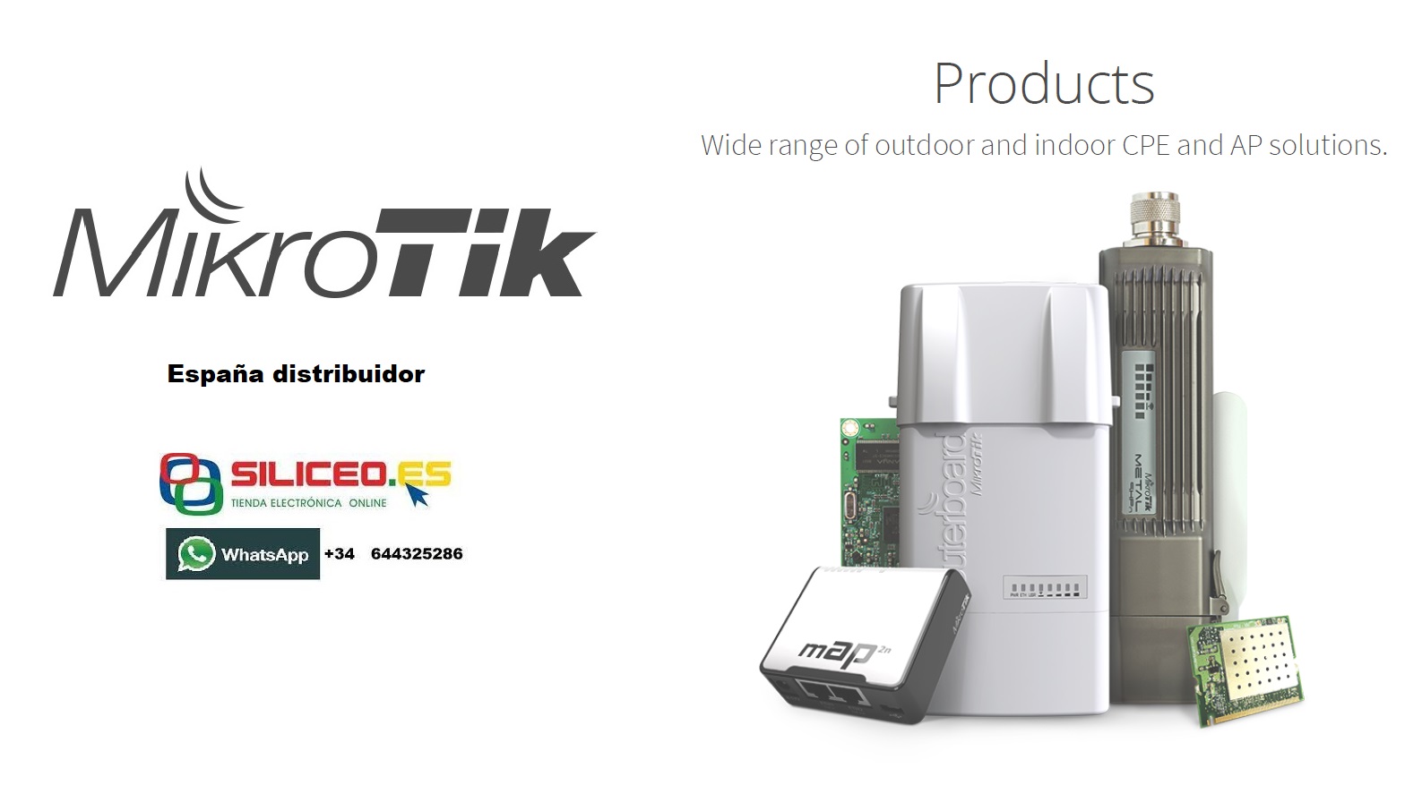 Comprar Mikrotik distribuidor españa